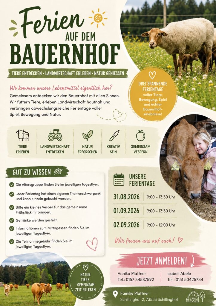 Ferien auf dem Bauernhof